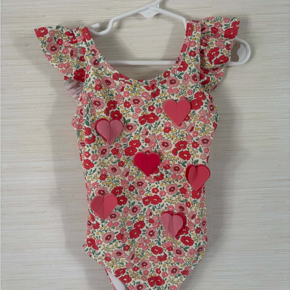 NWT! Mini Boden - Girls Floral Swimsuit 4-5y